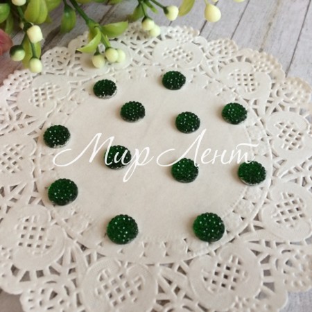 Серединка круглая блеск, 8 мм, зеленый