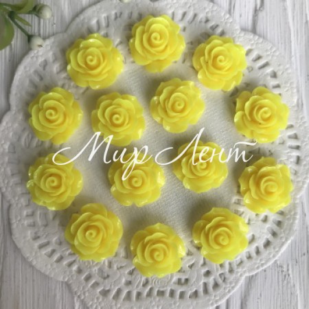 Серединка розочка, 1 см, желтый, упаковка 200 шт.