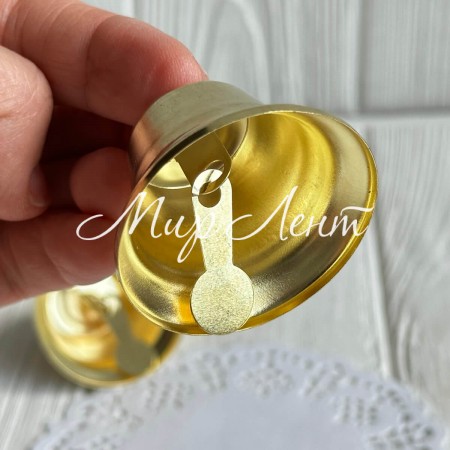 Дзвіночок металевий, 32х45 мм, золото, упаковка 200 шт.