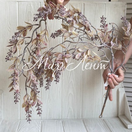 Свисающая ветка (С30554), 89 см, оливково-фиолетовая, шт.