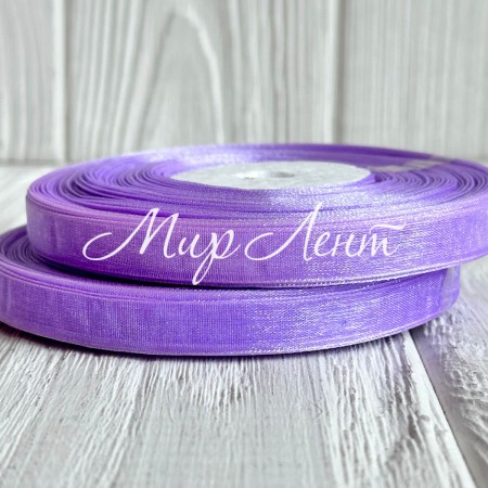 Органза 0,6 см, ліловий, рулон 45 м