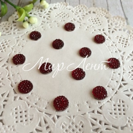 Серединка круглая блеск, 8 мм, красный