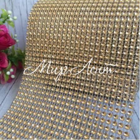 Шина, 11,5 см, золото, катушка 9 м