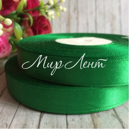 Атлас 1,2 см, зеленый, рулон 33 м