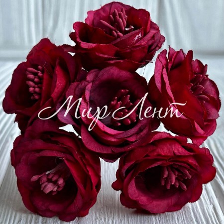 Гарденія, 3,5 см, бургунді, упаковка 48 шт.