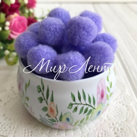 Помпоны, 1,8 см, лиловый, упаковка 1000 шт.