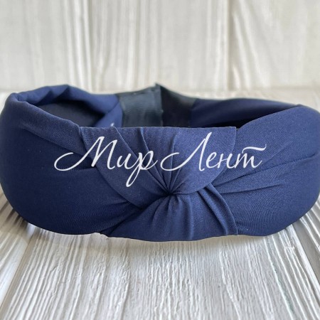 Обруч софт чалма однотонный, 4 см, сапфировый, шт.