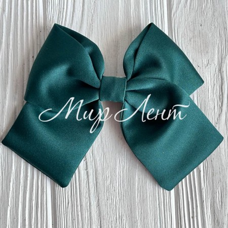 Атласный бант (с уточкой), 12х11 см, темно-зеленый, шт.