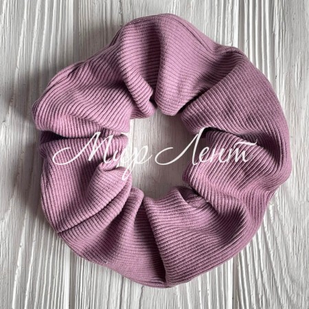 Скранч рубчик, 12 см, пудрово-розовый, шт.