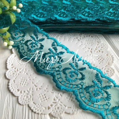 Кружево яблочко, 4,5 см, муреновый, рулон 9 м