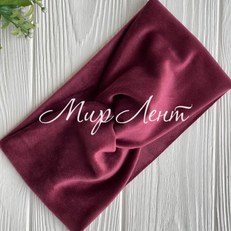 Пов'язка спорт велюр, 12 см, бордовий, шт.