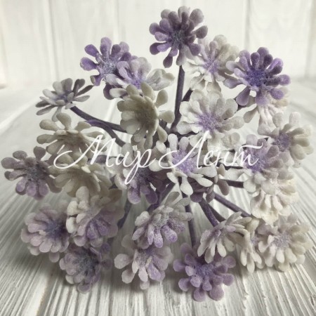 Веточка вакса, 13 см, лавандовый, упаковка 10 шт.