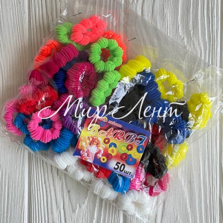 Резинка Barbi (квіточка), 2,5 см, кольоровий мікс, упаковка 50 шт.