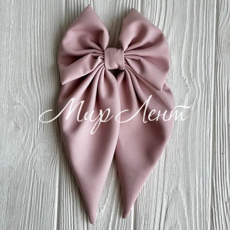 Бант платок креп (уточка), 14х23 см, пудровый, шт. 