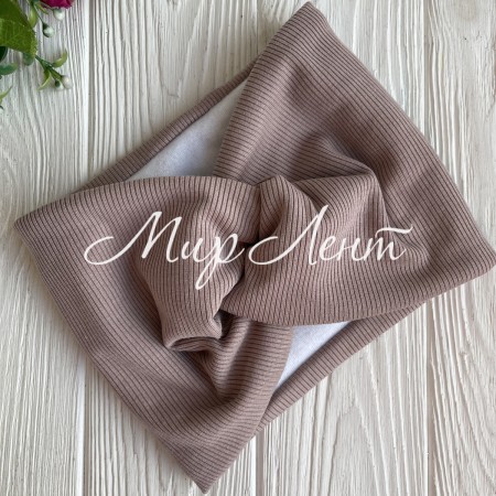 Повязка рубчик фліс широка, 19х15 см, пудрова, шт. 