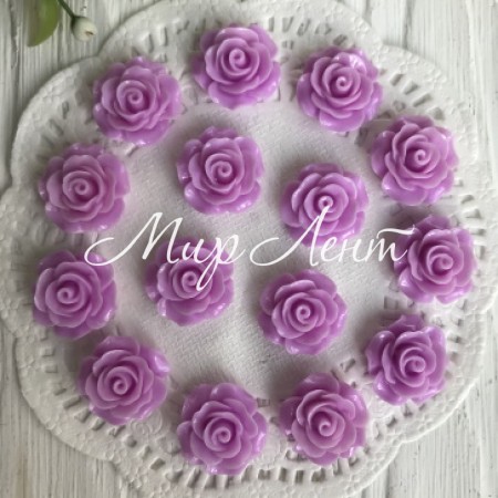 Серединка трояндочка, 2 см, бузковий, упаковка 100 шт.