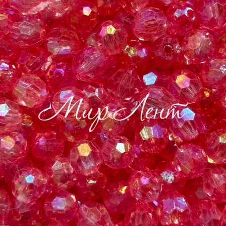 Кришталь перламутр круглий, 8 мм, кораловий, упаковка 500 г