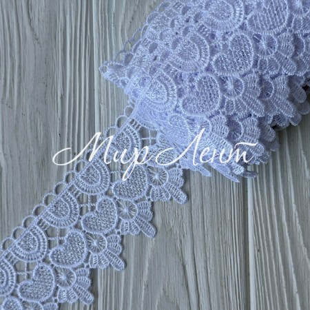 Кружево макраме (D30222), 6 см, белое, рулон 9 м