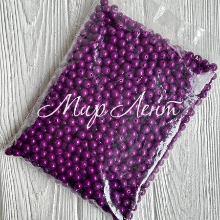 Бусина акриловая, 10 мм, вишневая, упаковка 500 г