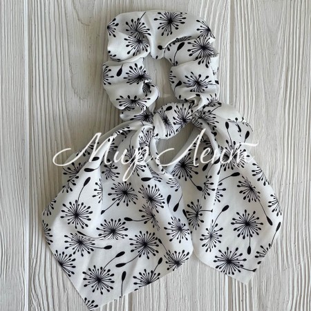 Резинка Твіллі жатка, 27 см, чорна кульбаба на білому, шт.