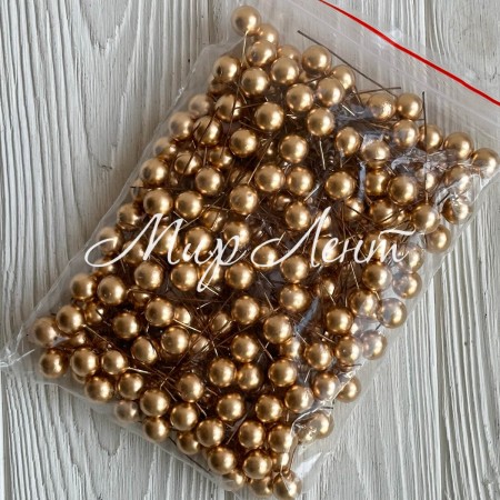 Калина россыпью, 12 мм, золото, упаковка 200 шт.