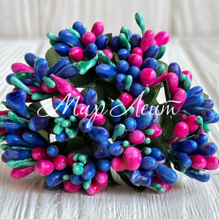 Веточка MIX, темно-сине-малиновая, упаковка 144 шт.