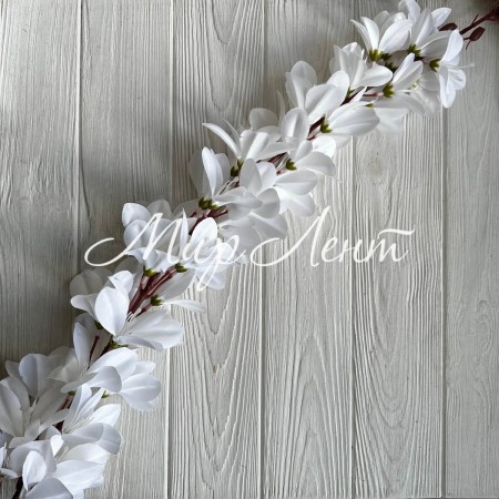 Магнолия (ветка), 129 см, белая, шт.