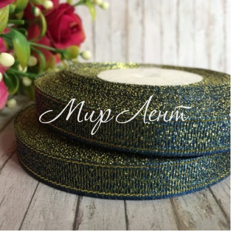 Парча 0,9 см, темно-синий, рулон 23 м