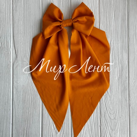 Бант платок софт большой, 14х35 см, горчичный, шт.