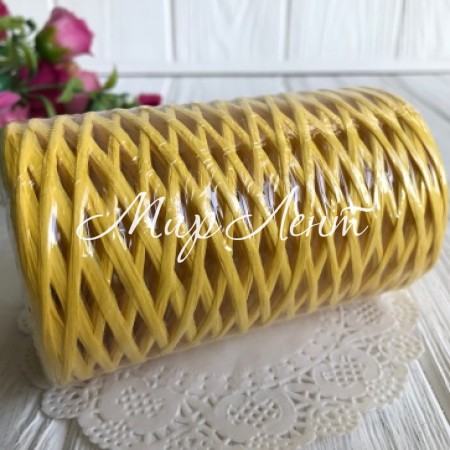 Рафия декоративная, 3 мм, темно-желтый, моток 50 г