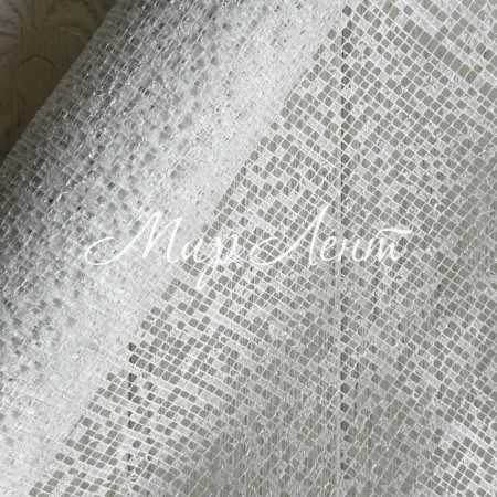 Сетка флористическая "Клеточка" (J00357), белая, рулон 4,6 метра