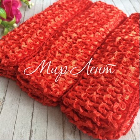 Повязка (тонкая вязка), 4 см, красная, упаковка 12 шт.