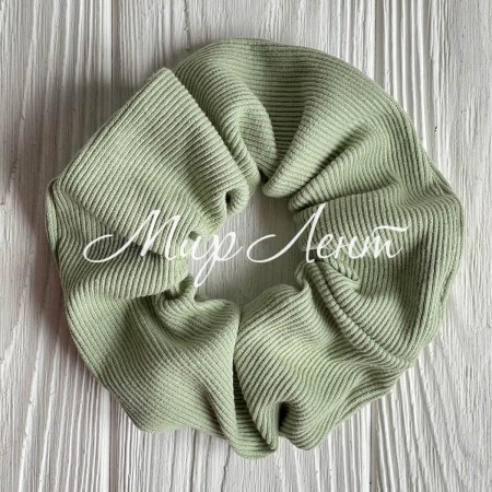 Скранч рубчик, 12 см, мятный, шт.