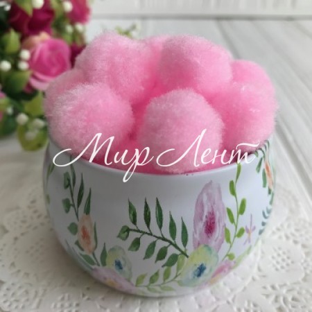 Помпоны, 1,8 см, розовый, упаковка 500 шт.