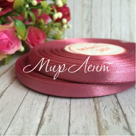 Атлас 0,6 см, баклажановый, рулон 33 м, УПАКОВКА 10 рулонов