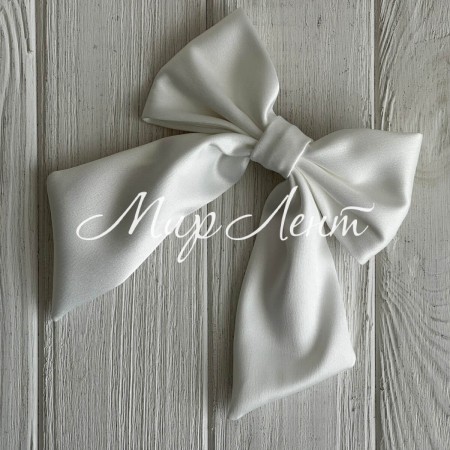 Атласний бант Полі, 14х16,5 см, айворі, шт.