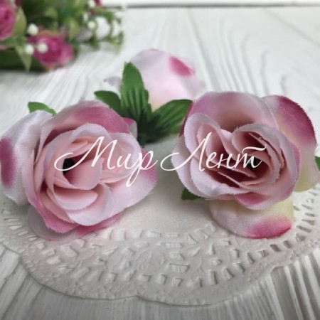 Бутон розы тканевый, 3,5 см, светло-розово-малиновый, упаковка 100 шт.