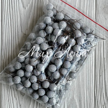 Кулька на дроті (пухирці), 1,5 см, срібло, упаковка 200 шт.