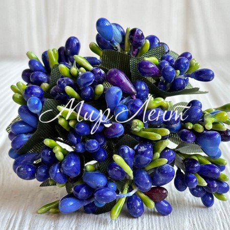 Веточка MIX, темно-сине-оливковая, упаковка 144 шт.