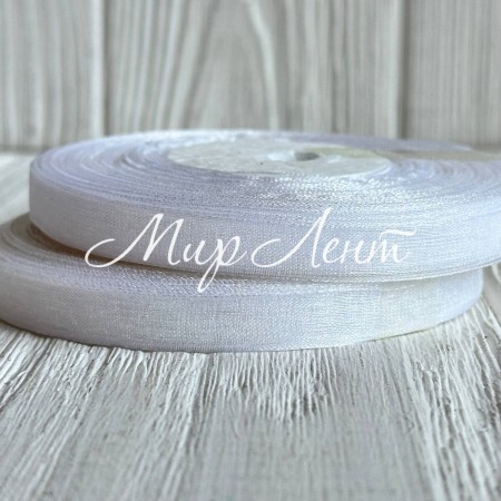 Органза 0,6 см, белый, рулон 45 м