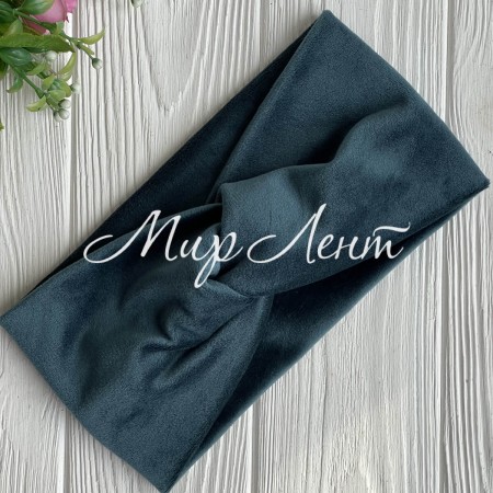 Повязка спорт велюр, 12 см, изумрудный, шт.