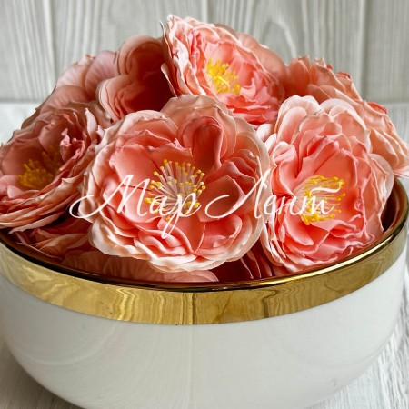 Бутон японської камелії, 5,5х6 см, персиковий, упаковка 20 шт.