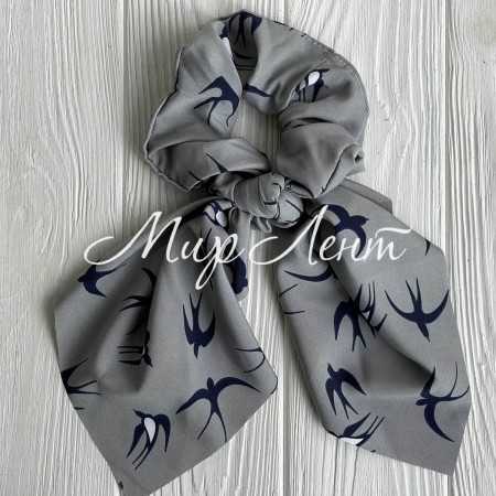 Резинка Твилли жатка ласточки, 30 см, серый, шт.