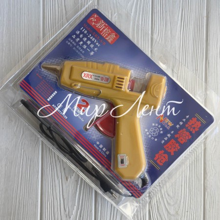 Клеєвий пістолет з перемикачем потужності, під стержні 11 мм, 100/250 W, жовтий, шт.