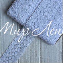 Кружево вязаное (D30255), белое, 6 см, рулон 23 м