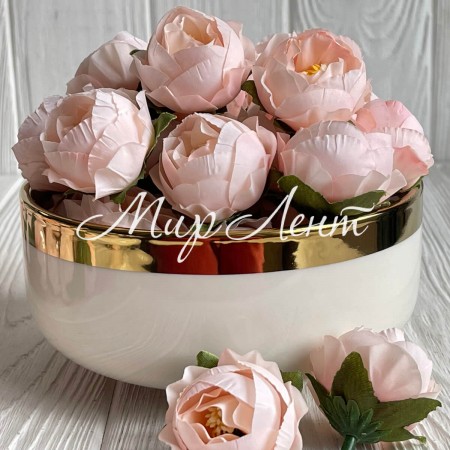 Бутон пиона, 4 см, персиковый, упаковка 20 шт.