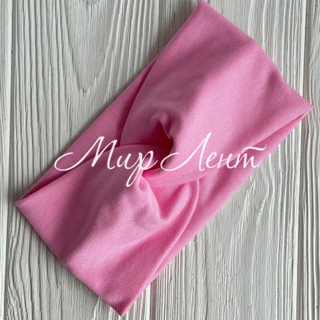 Повязка трикотаж чалма (детская), 9х17 см, розовая, шт.