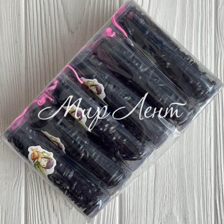 Резинки силіконові в колбі, 2,2 см, чорні, упаковка 12 шт.