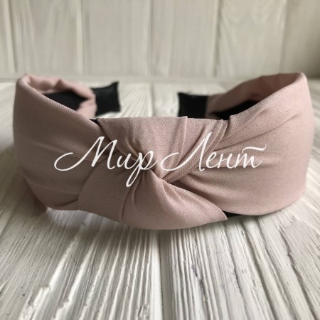 Обруч софт чалма однотонный, 4 см, бежево-пудровый, шт.