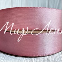 Атлас двусторонний (премиум), 2,5 см, пудровый, рулон 23 м